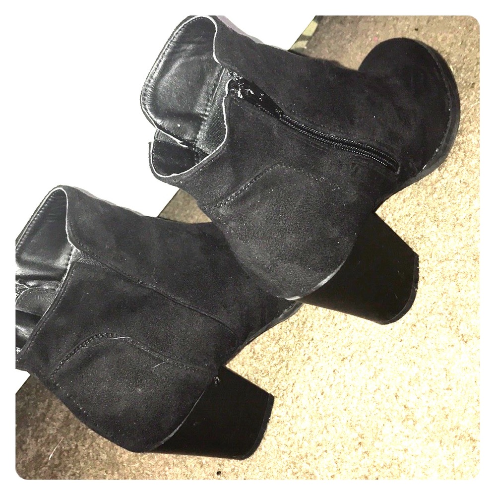 Black booties from Charlotte Russe